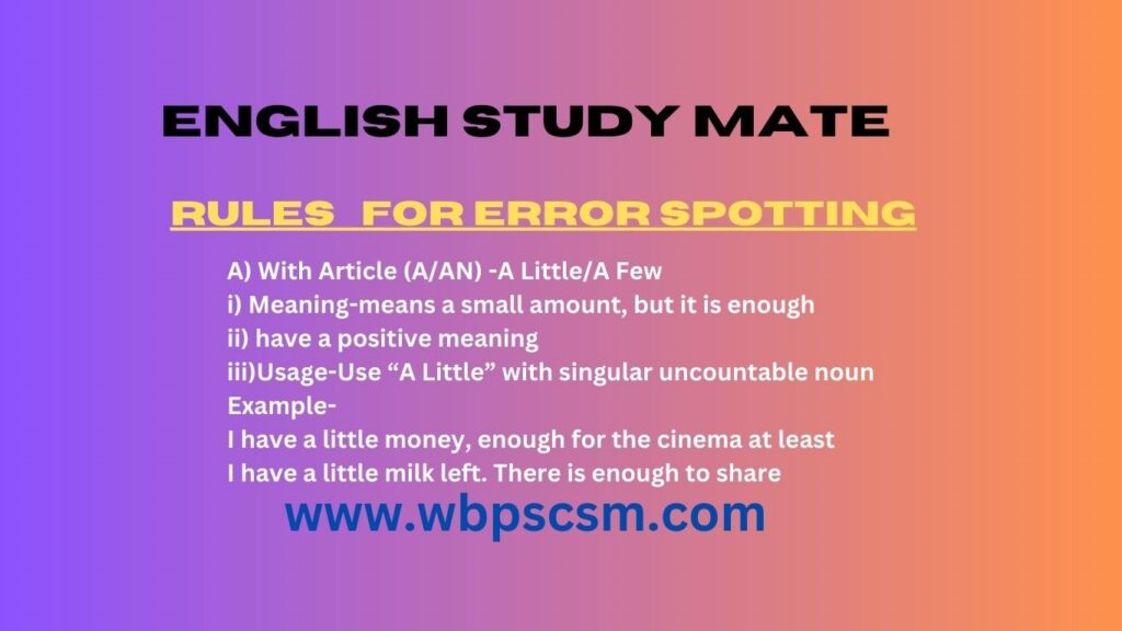 Quantifiers word error rule